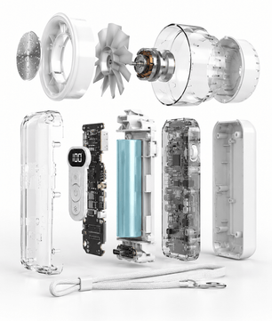 CyberPunk Ice Turbo Fan (White) - Gadget Nest