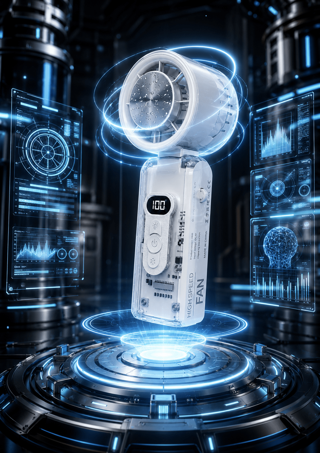 CyberPunk Ice Turbo Fan (White) - Gadget Nest