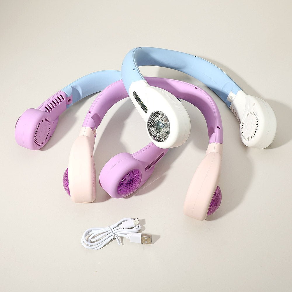 Led Light Foldable Turbo Neck Fan - Gadget Nest